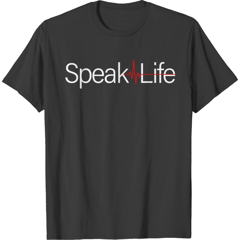 T-shirt Speak Life pour hommes en noir
