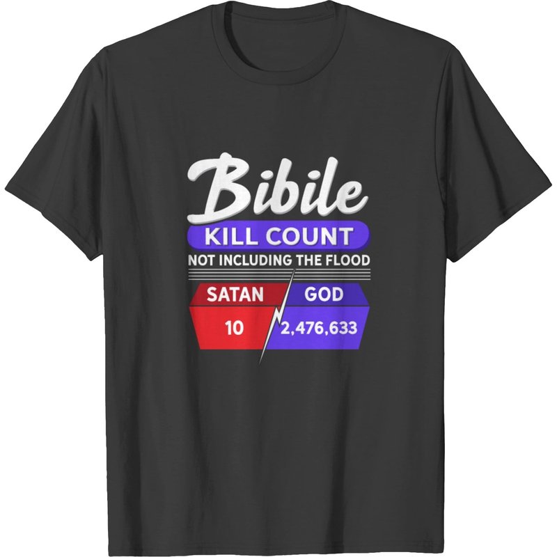 T-shirt Bible Kill Count pour hommes - Sans inclure le déluge — T-shirts pour hommes
