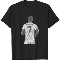 T-shirt de soccer Ronaldo pour hommes en noir — T-shirts pour hommes