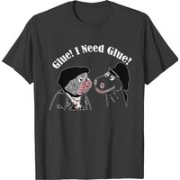 T-shirt Glue I Need Glue pour hommes en noir — T-shirts pour hommes