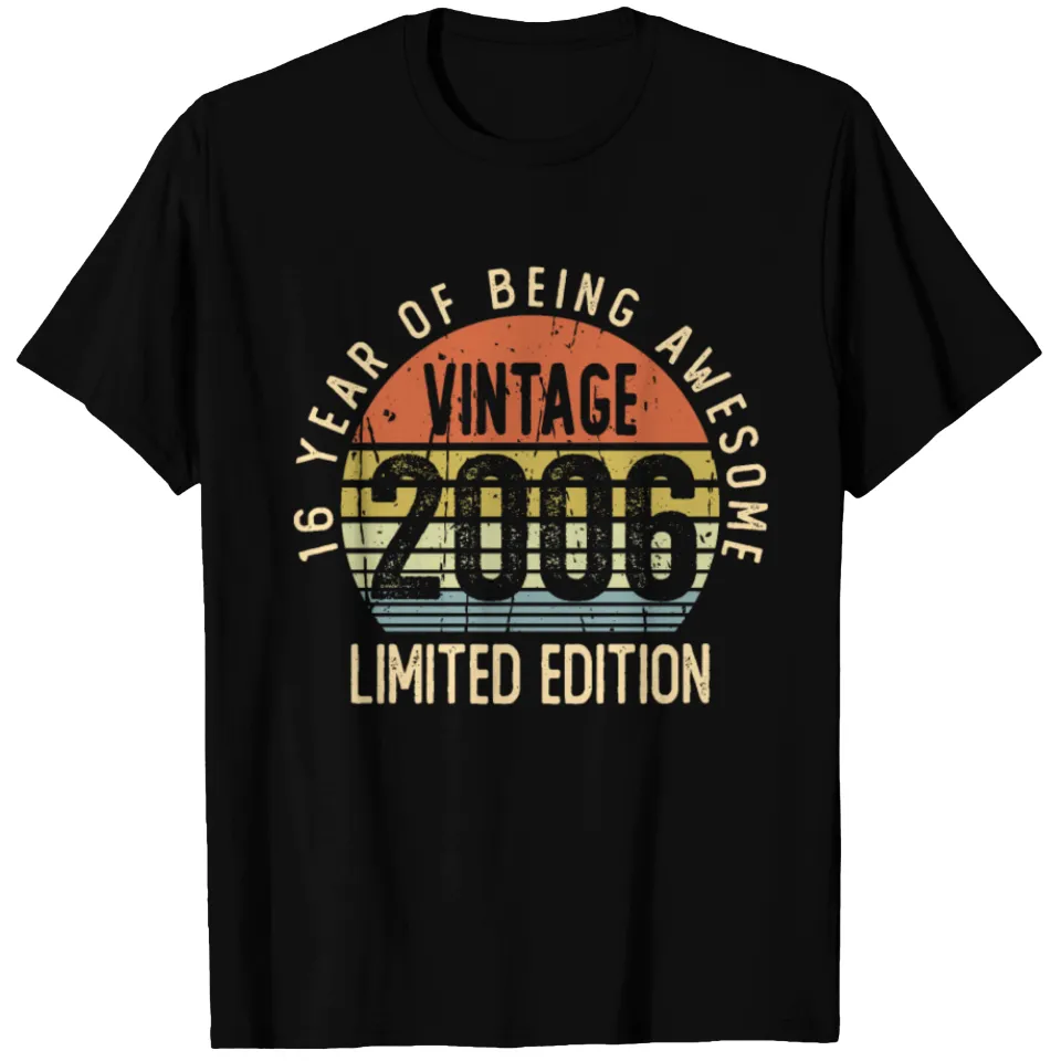 17 Year Old Gifts Vintage 2006 Limited Edition T-shirt for Men — Mens T Shirts