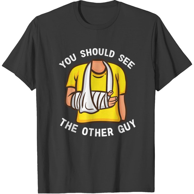 Cool You Should See The Other Guy T-shirt pour hommes avec bras cassé — T-shirts pour hommes