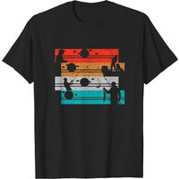 T-shirt Vintage de Pêche pour Hommes en Noir