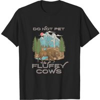 T-shirt pour hommes Do Not Pet The Fluffy Cows en noir — T-shirts pour hommes