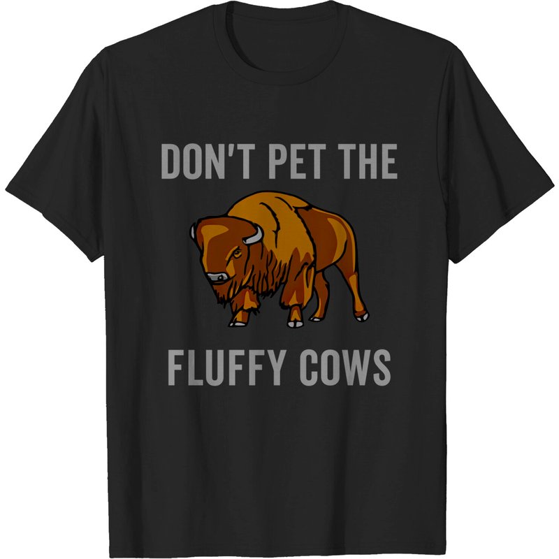T-shirt Ne Touchez Pas aux Vaches Duveteuses pour Amateurs de Buffles — T-shirts pour hommes