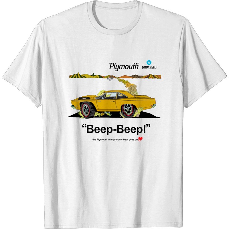1968 Plymouth Road Runner Salt Flats Bahama Yellow T-Shirt for Men