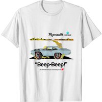 T-shirt pour hommes 1968 Plymouth Road Runner Salt Flats Silver — T-shirts pour hommes