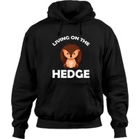 Hoodies Unisex Hérisson Drôle Sur La Haie — Sweats à capuche pour hommes