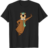 T-shirt Clipart Yogi Bear pour hommes en noir — T-shirts pour hommes