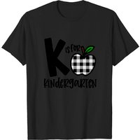 T-shirt K Is For Kindergarten Teacher Léopard Buffalo pour hommes — T-shirts pour hommes