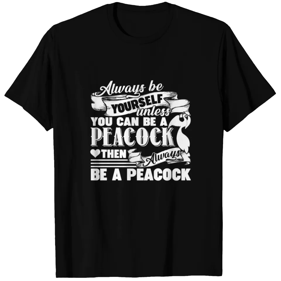 Always Be A Peacock Men's T-Shirt in Black