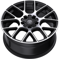 Edge Wheels 356MB Gloss Black Machined Face 16x7.5 Rims 5x100