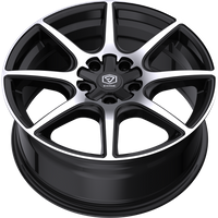 Edge Wheels 357MB Gloss Black Machined Face 20x8.5 Rims 5x112
