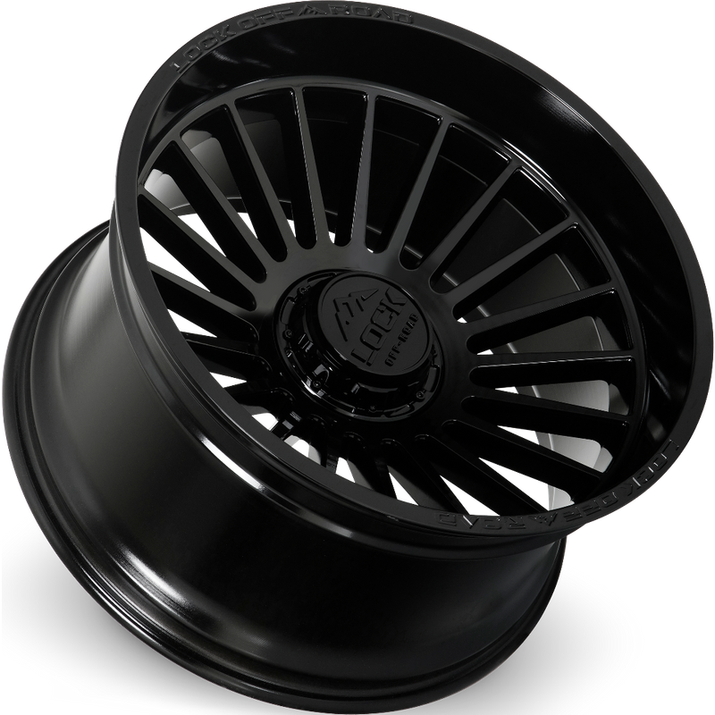 Lock Extreme Invasion Gloss Black Wheels - 20x10 - 5x127 -18 Offset — Wheels & Rims