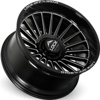 Lock Extreme Invasion Gloss Black Milled Wheels - 20x10 -5x127