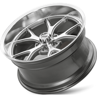 Ridler 661 Gloss Gray Wheels with Diamond Cut Face - 20x10 — Wheels & Rims