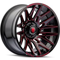Roues American Truxx AT1919 Evolution Gloss Black Prizm Red 22x12 — Roues et jantes
