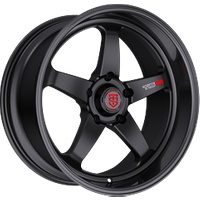 TIS Motorsports 508BB Matte Black Wheel with Gloss Black Ring — Wheels & Rims