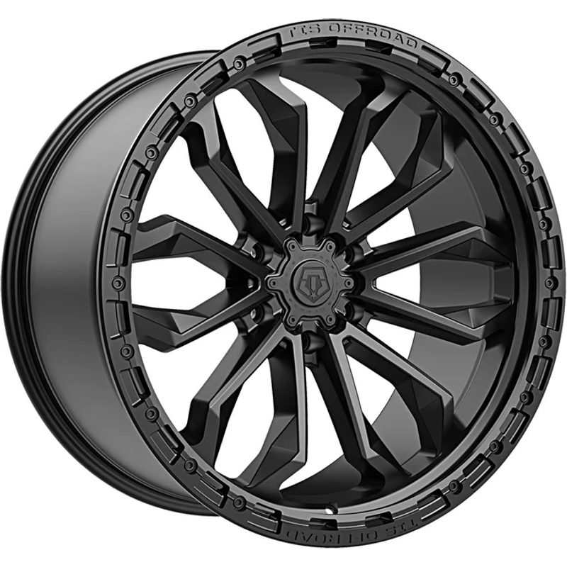 TIS 556BB Matte Black Wheel with Gloss Black Ring - 20x9 - 6x139.7 — Wheels & Rims