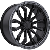 Roues TIS 556BA Noires avec Anneau Anthracite - 20x9 - 6x135