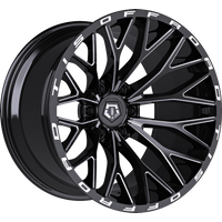 Roues TIS 566BM Black Milled - 20x12 - Motif de boulon 6x139.7