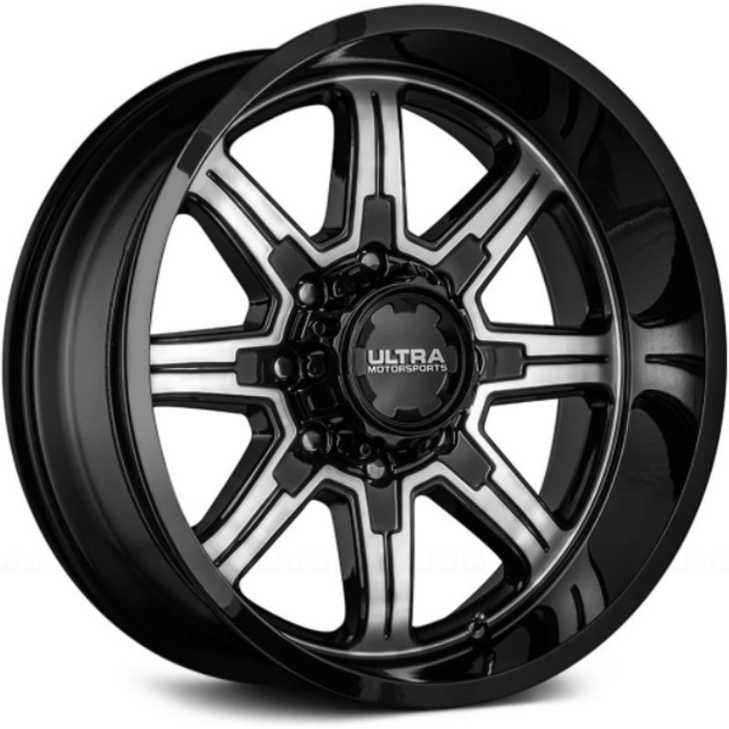 Ultra 229U Menace Machined Black 15x8 Rims 5x114.3 Bolt Pattern — Wheels & Rims
