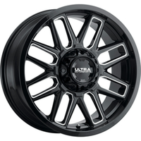 Ultra 231BM Butcher Milled Noir Brillant Jantes 18x9 5x127 — Roues et jantes