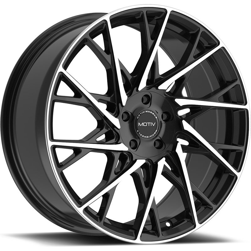 Motiv 430MB Maestro Machined Black 20x8.5 Rims 5x112 Bolt Pattern — Wheels & Rims