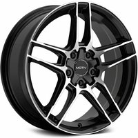 Motiv 434MB Matic Machined Black 19x8.5 Rims 5x108 Bolt Pattern — Wheels & Rims