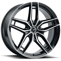 Platinum 464U Lotus Gloss Black Machined Face Wheels - 17x8 — Wheels & Rims
