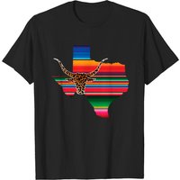Serape Texas Map T-Shirt for Men