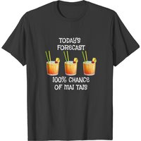 T-shirt Mai Tai - T-shirt humoristique Prévisions d'aujourd'hui pour hommes — T-shirts pour hommes