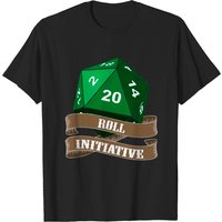 T-shirt pour hommes Roll Initiative D&D en noir — T-shirts pour hommes