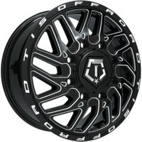 TIS 544BM Dually Gloss Black Milled Wheels - 20x8.25 - 8x200