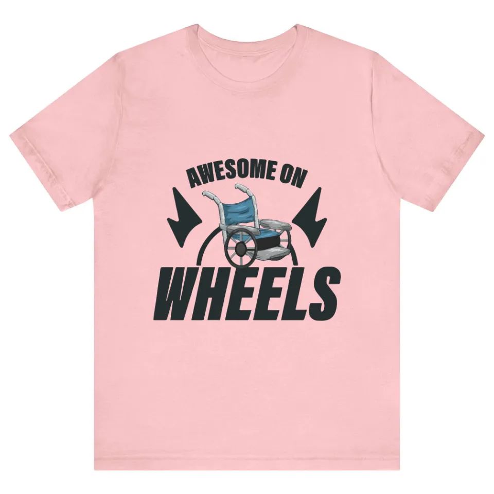 Awesome On Wheels - T-shirt pour hommes en fauteuil roulant — T-shirts pour hommes