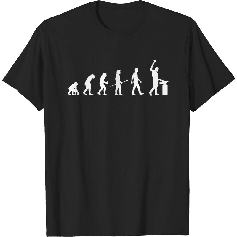 T-shirt Essentiel pour Homme Evolution Man Blacksmithing — T-shirts pour hommes