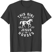 This Girl Runs On Jesus Horse T-Shirt for Men