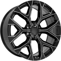 OE CV98 Black Milled Edge Wheels - 20x9 - 6x139.7 Bolt Pattern — Wheels & Rims