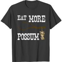 T-shirt Eat More Possum pour hommes en noir