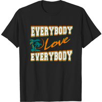 T-shirt Everybody Love Everybody pour hommes en noir