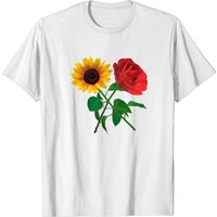 Rose and Sunflower T-Shirt for Men — Mens T Shirts