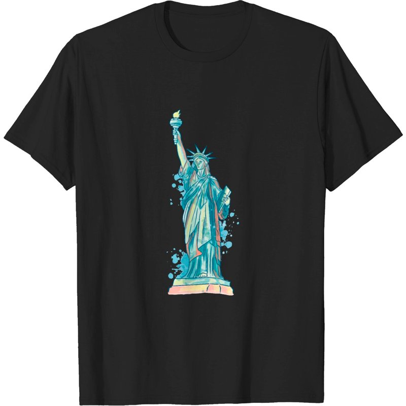 Statue of Liberty Watercolor T-Shirt for Men