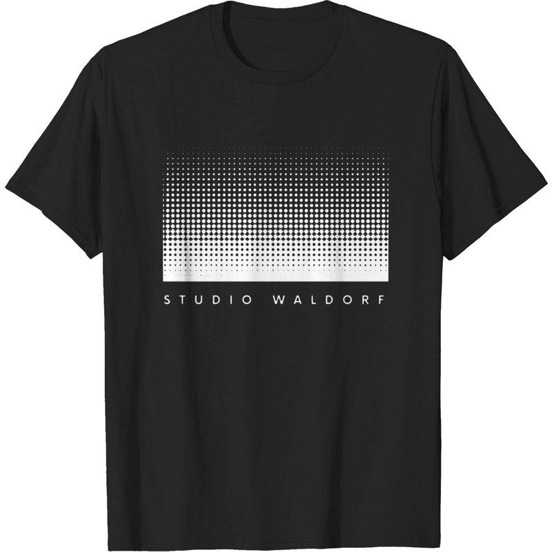 Black and White Dots Art and Design Logo T-shirt for Men