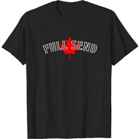 Full Send Red Maple Leaf T-Shirt for Men — Mens T Shirts