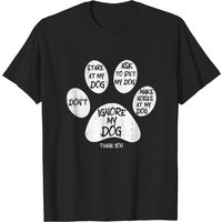 T-shirt Ignore My Dog Trainer pour hommes en noir