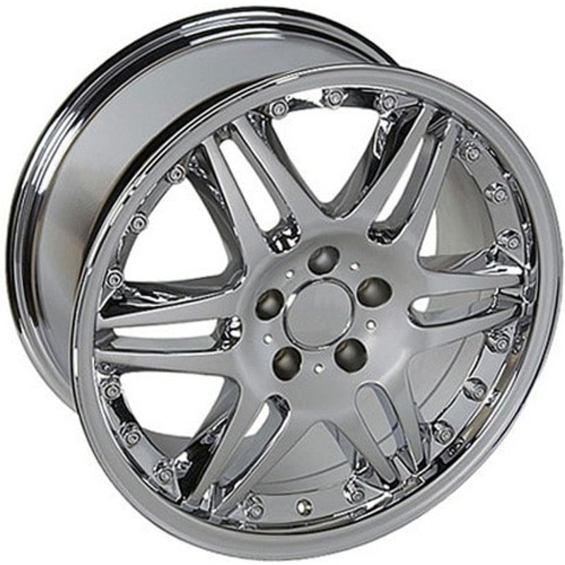 OE MB09 Chrome Wheels - 18x8.5, 5x112 Bolt Pattern, 35 Offset — Wheels & Rims