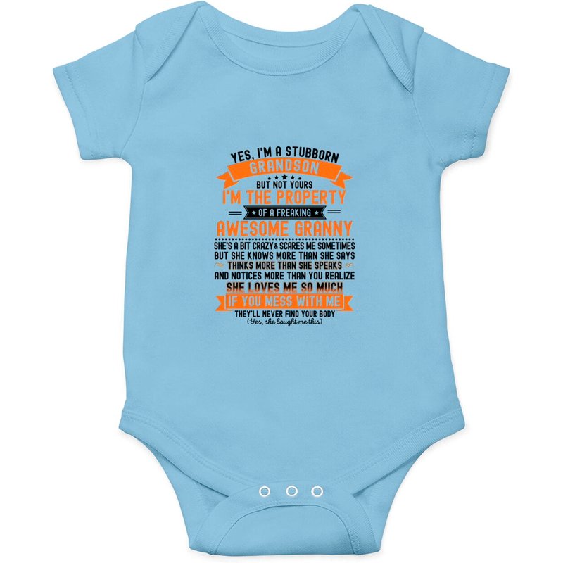 Je suis un petit-fils obstiné d'une grand-mère géniale - Bodysuit amusant — Bodys bébé