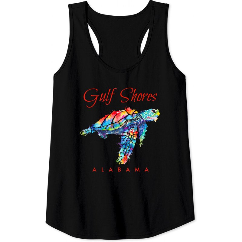 Débardeurs Tortue de Mer Aquarelle Gulf Shores Alabama pour Hommes — T-shirts pour hommes