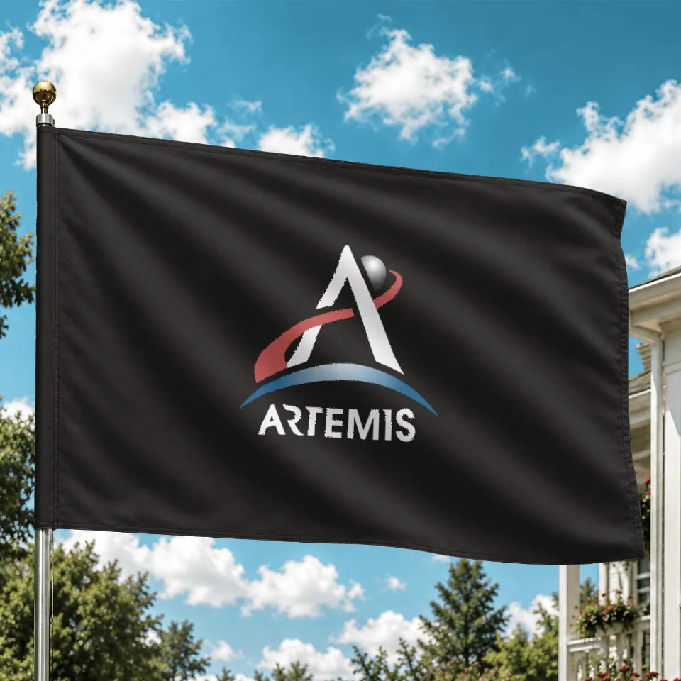 Artemis Program Logo House Flag — Decorative Flags