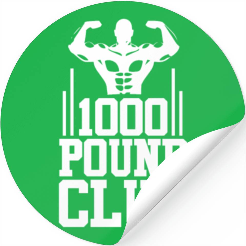 Autocollants 1000 Pound Club Powerlifting Strongman - 2" x 2 — Autocollants et stickers
